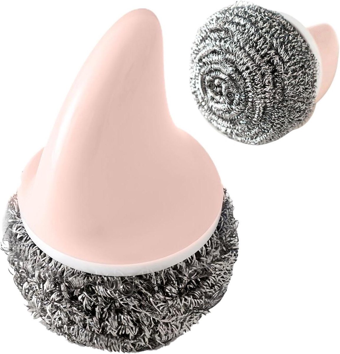 Potten Schrobber - Afwas Borstel - Hardnekkig Vuil - Haai Vorm - 12 x 6 cm - Roze