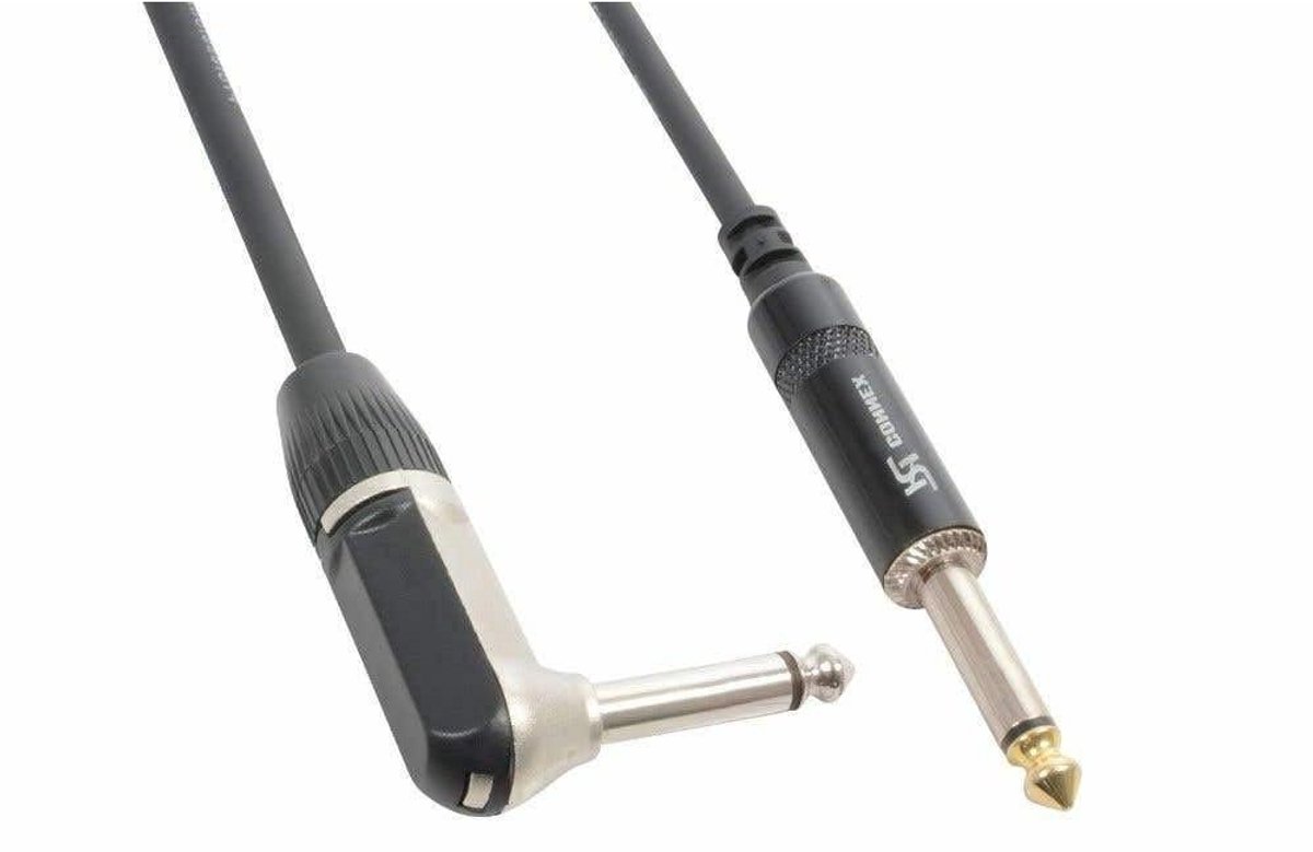 Gitaarkabel - Jack kabel - Muziek maken - Haakse connectoren - 6 meter - Zwart