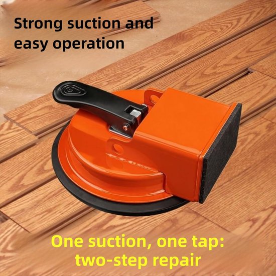 Vloer reparatie tool - Kloof fixeer - Vloeren herstellen - Sterke zuignap - 122 mm zuignap - Zwart — afbeelding 2