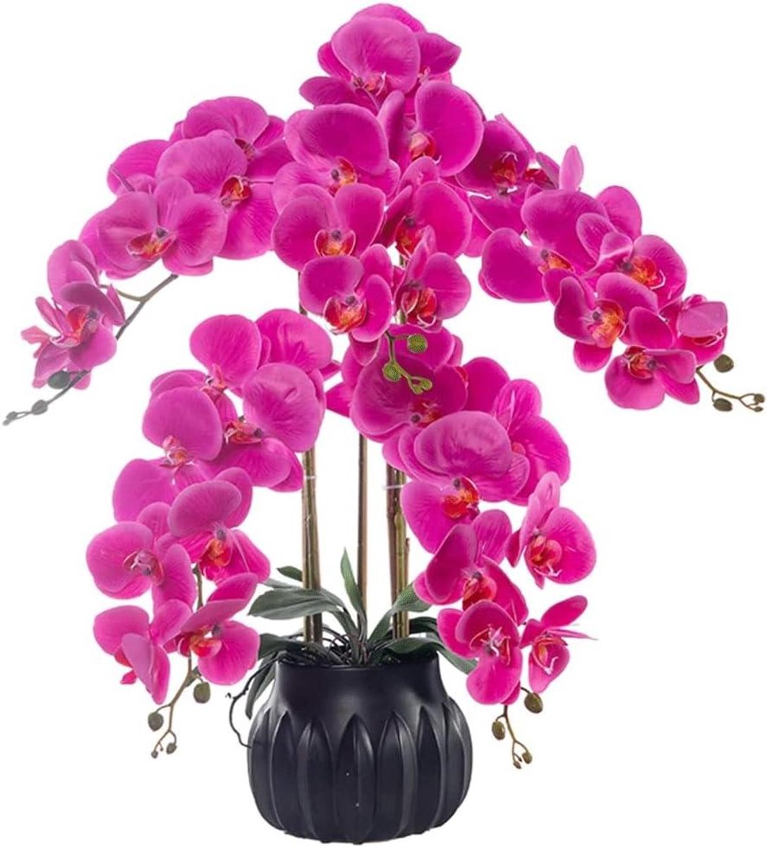 Kunstorchideeën - Nep bloemen - Woondecoratie - Onderhoudsvrij - 5 stuks - Paars