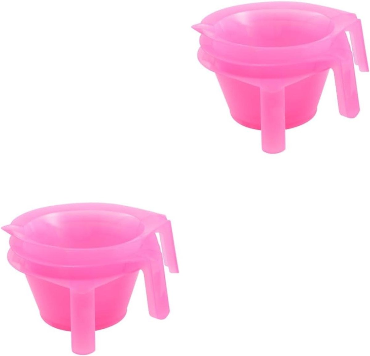 Haarverf Mengkom - Verfbeker Set - Haarkleuring Thuis - Met Handvat - 2 Sets - Roze