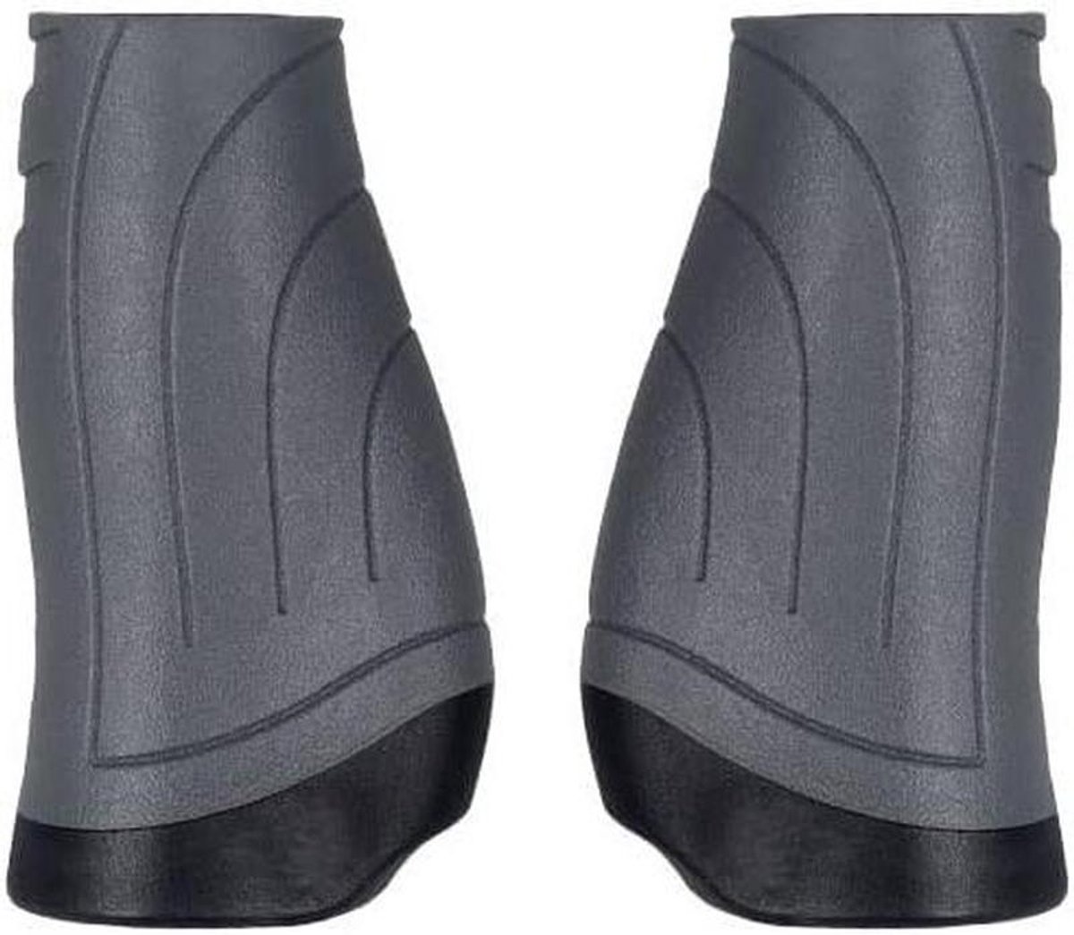 Fietsstuur Handvatten - Fietshandvatten Rubber - Comfortabel Fietsen - Ergonomisch Ontwerp - 93mm 137mm - Grijs