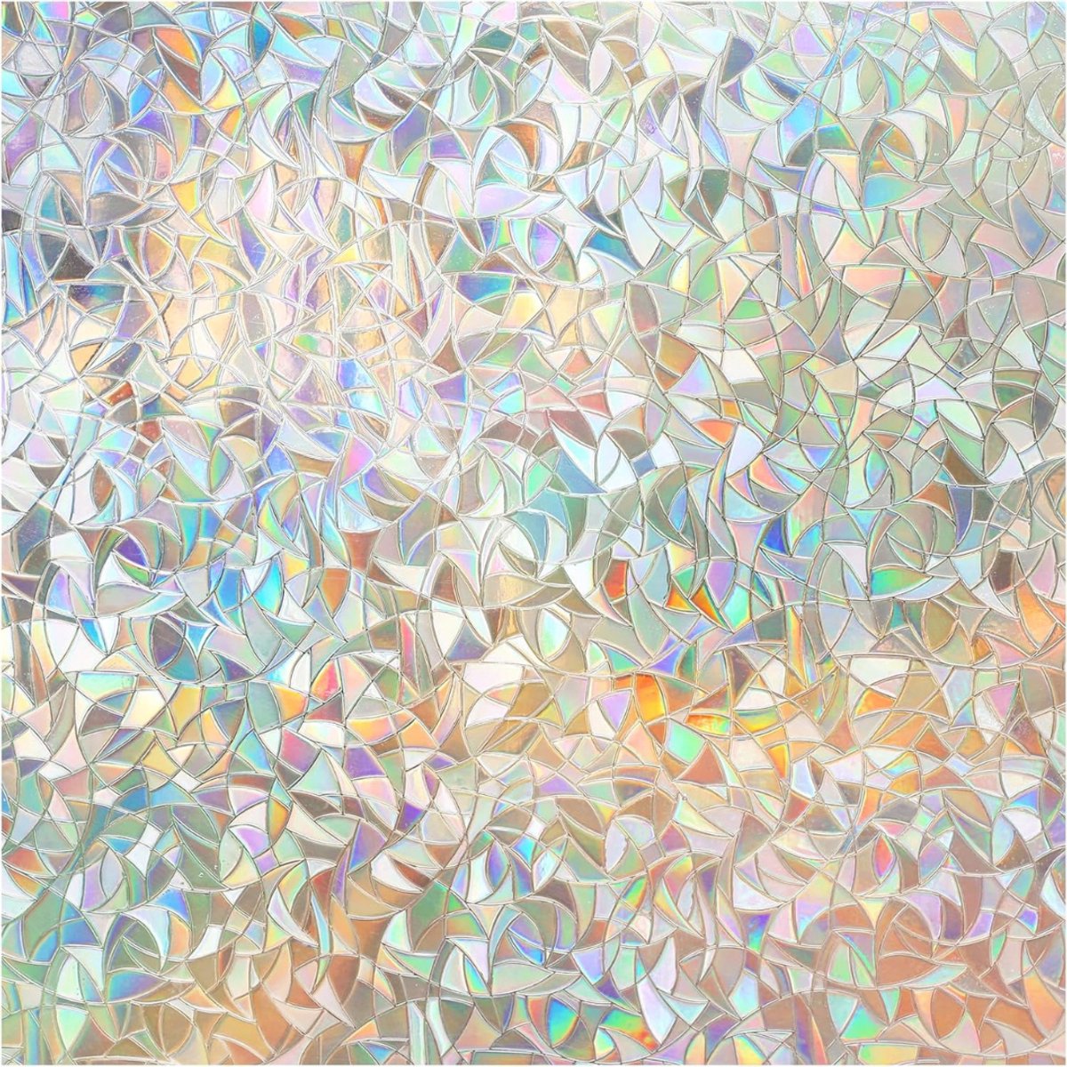 NBAP® Raamfolie Glas in Lood - Zelfklevend - Antieke Look - Regenboogkristal