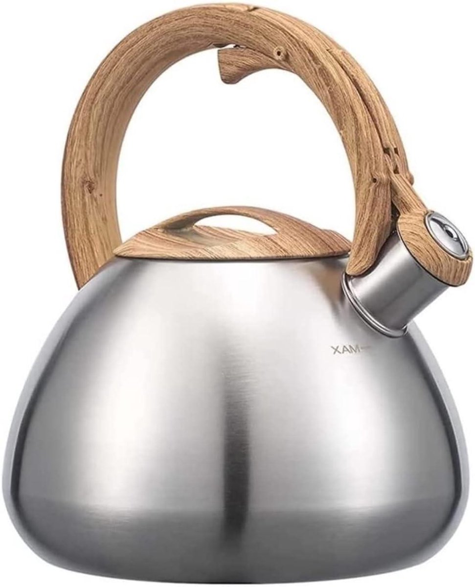 Fluitketel RVS - Waterkoker Theepot - Water Koken - Fluitend Signaal - 2.5L Capaciteit - Zilver