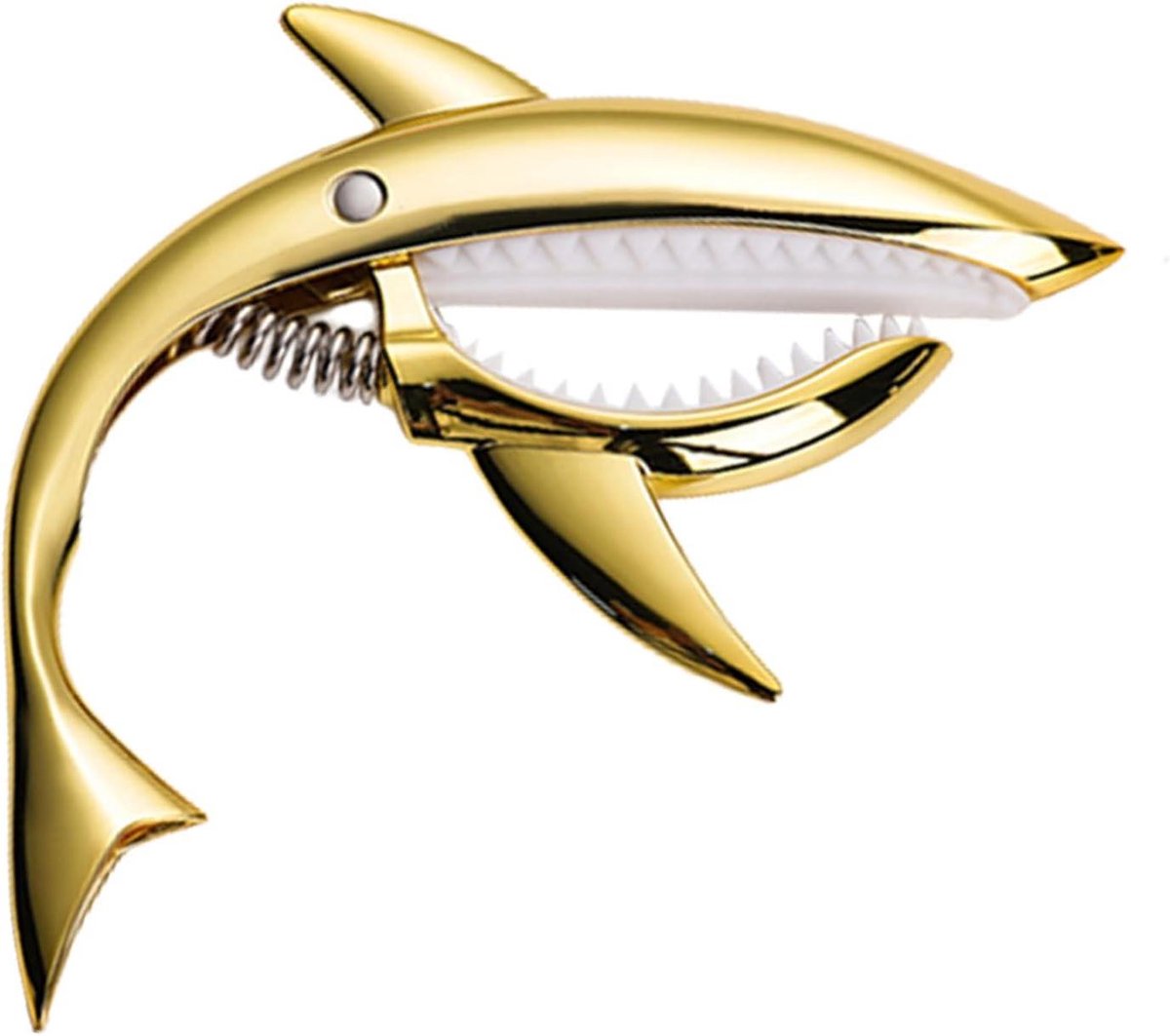 Gitaar Capo - Haaivormige Capo - Muziek Maken - Stevig Metaal - 13x8.5 cm - Goud