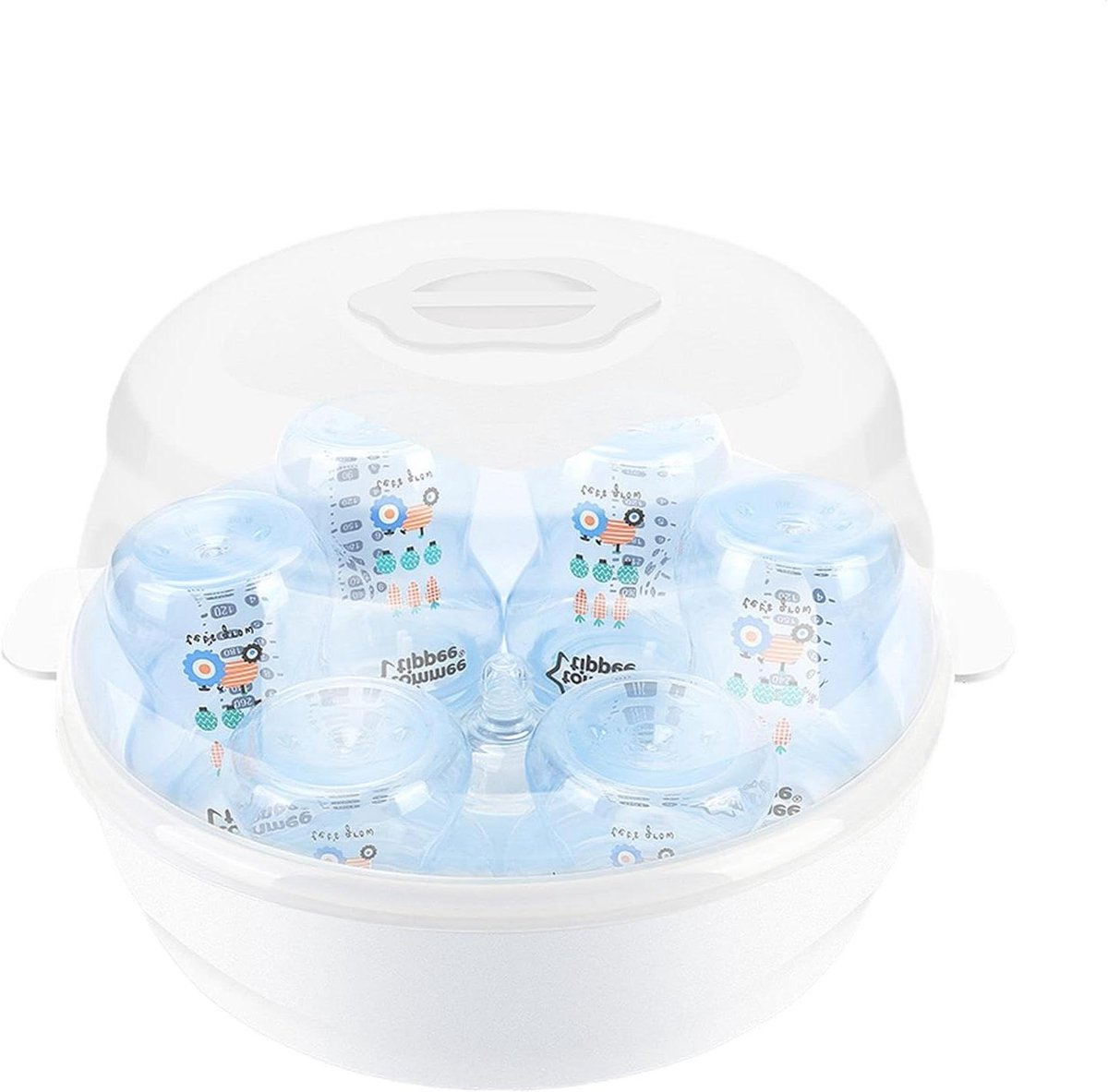Magnetron Flessenreiniger - Stoomreiniger Baby - Flessen Hygiënisch Houden - Compact Reisformaat - 26 cm - Wit