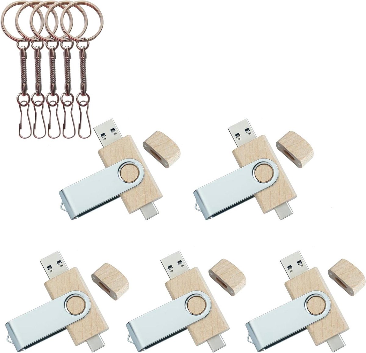 USB C Geheugenstick - OTG Pen Drive - Data Opslag Uitbreiden - Dubbele A en C - 64 GB