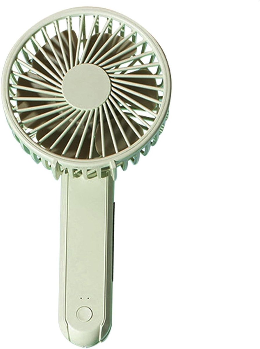 Draagbare Ventilator - Handventilator USB - Altijd Koel - 3 Niveaus Wind - 111 cm Hoog - Groen