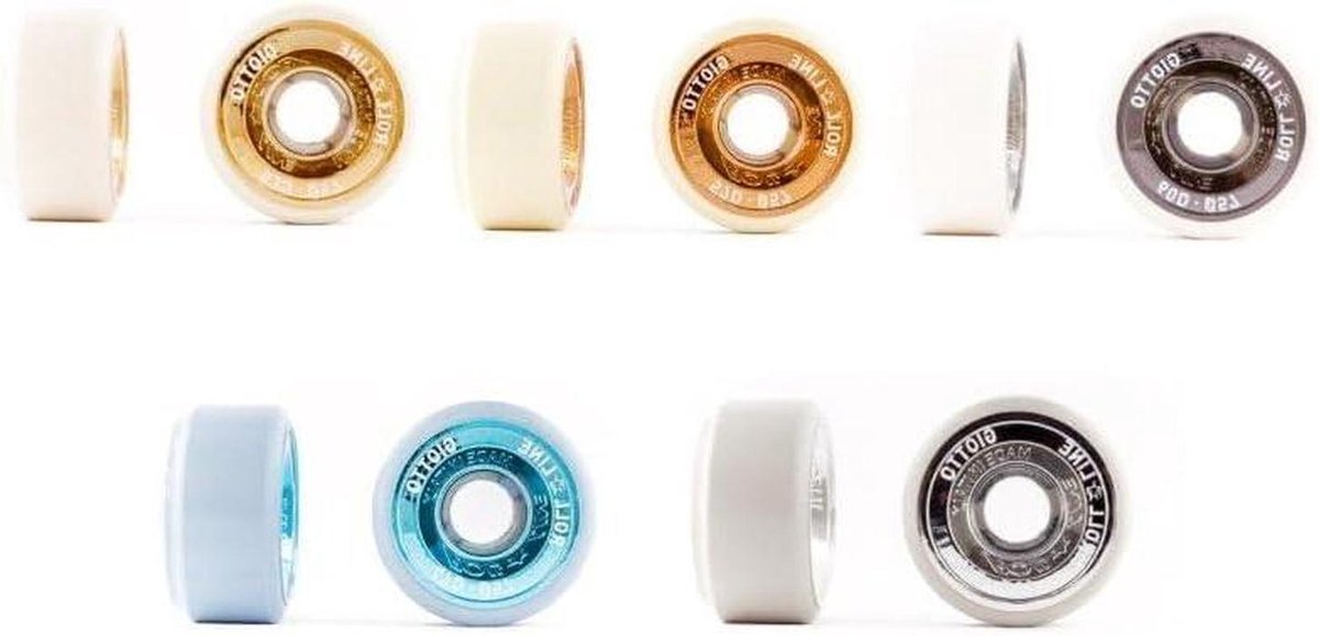 Rolschaats Wielen Onderdelen Set Vrij Rolschaatsen Met Kogellagers 57 mm Diameter Chroom