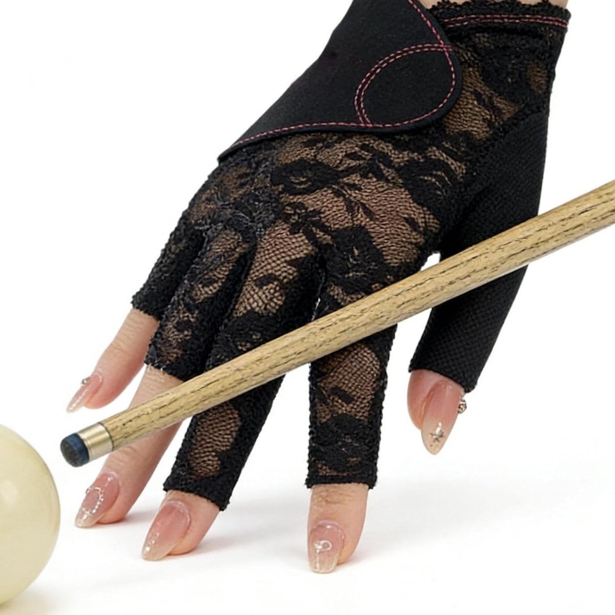 Biljart Handschoen - Poolhandschoen Linkerhand - Precisie Stoten - Kant Textuur Ontwerp - Verstelbare Pols - Roze