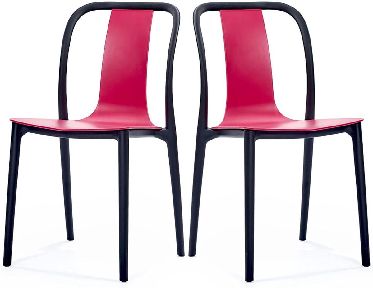 Eetkamerstoelen Set - Tuinstoelen Stapelbaar - Thuis Gebruik - Lichtgewicht Ontwerp - Set 