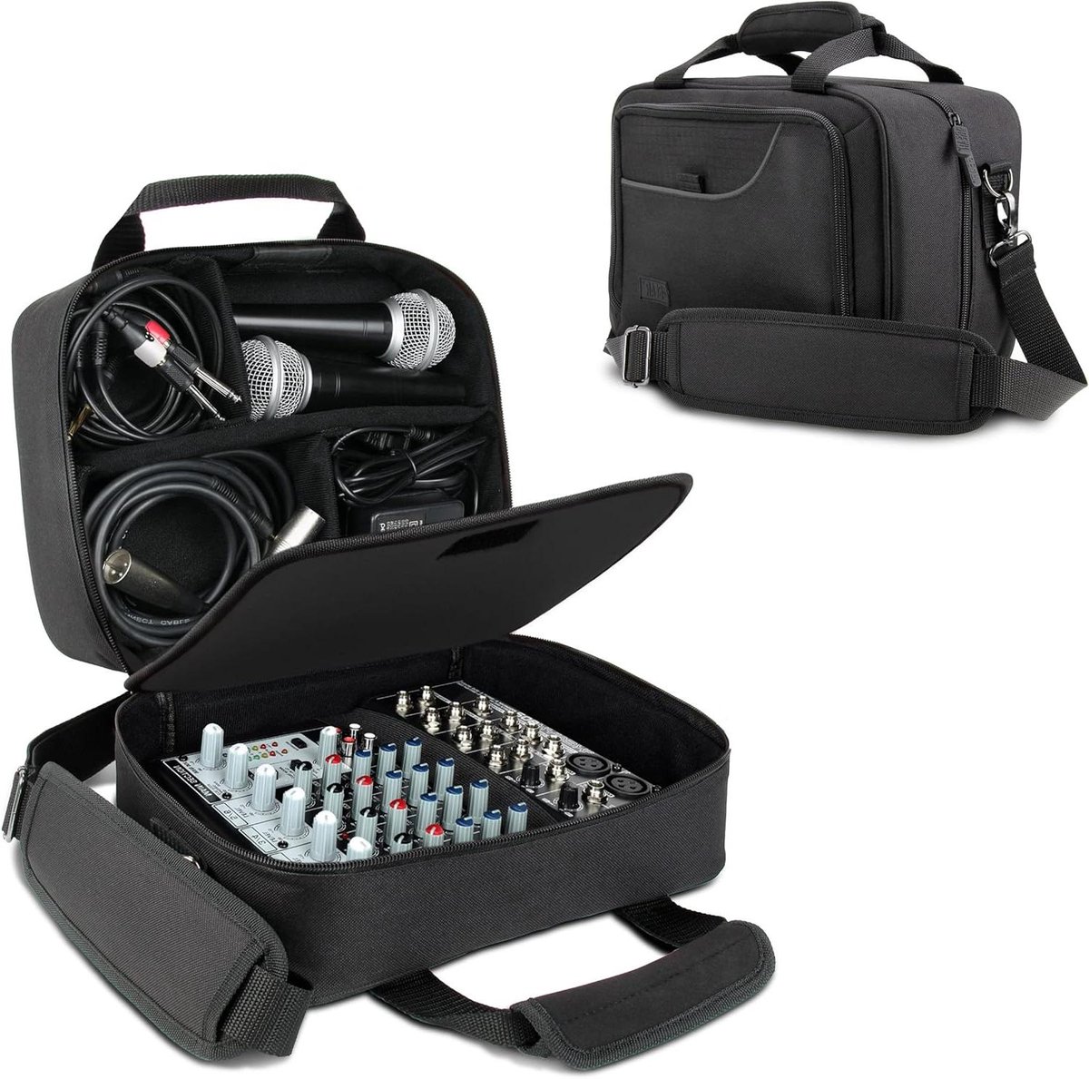 Mixer Tas - Audio Koffer - Muziek Transport - Verstelbare Indeling - 28.5 cm - Zwart