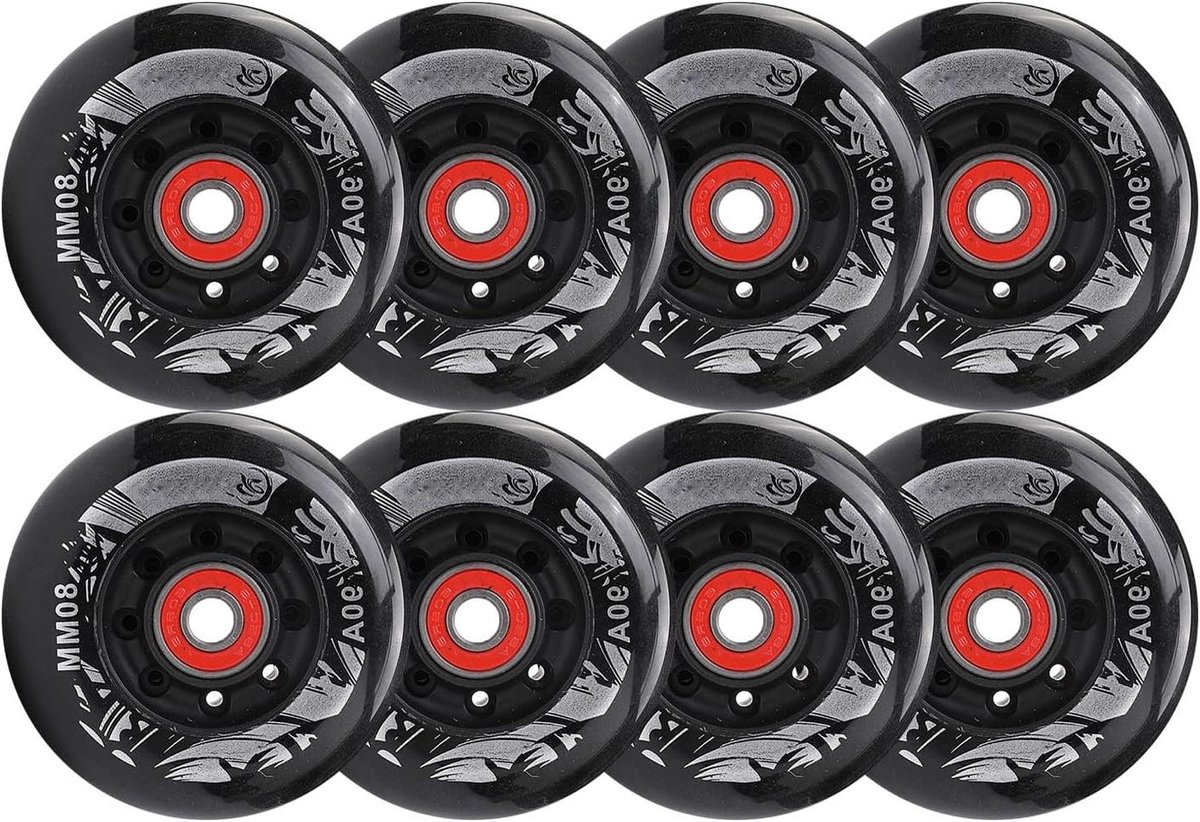Schoenwiel Set Vervangende Wielen Inline Skaten Duurzaam PU Materiaal 76mm 8-Pack