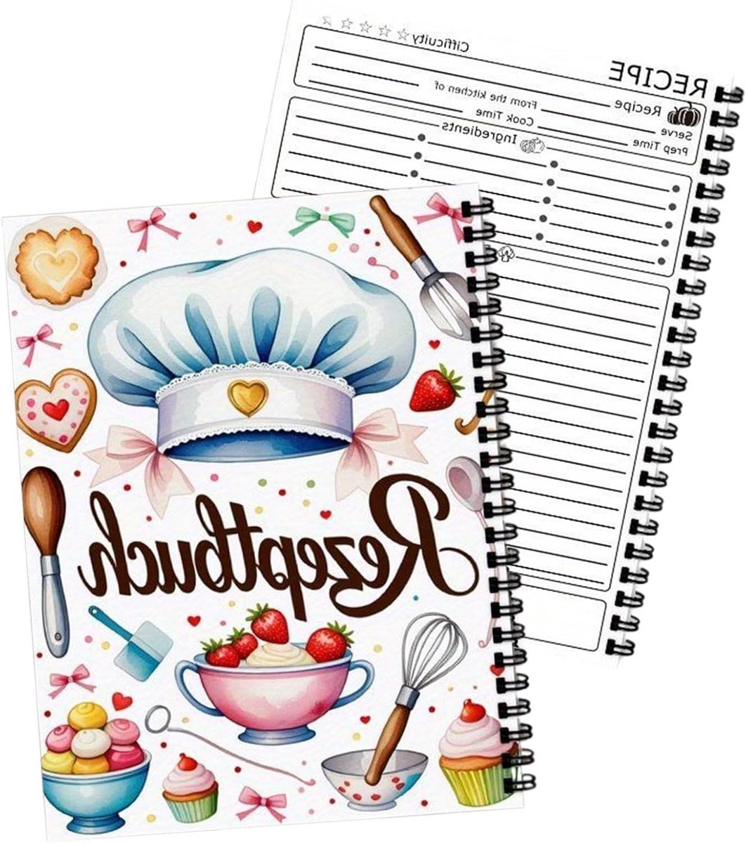 Receptenboek - Kookboek Binder - Maaltijden Plannen - Met Tabbladen - 22 x 15 cm - Grijs