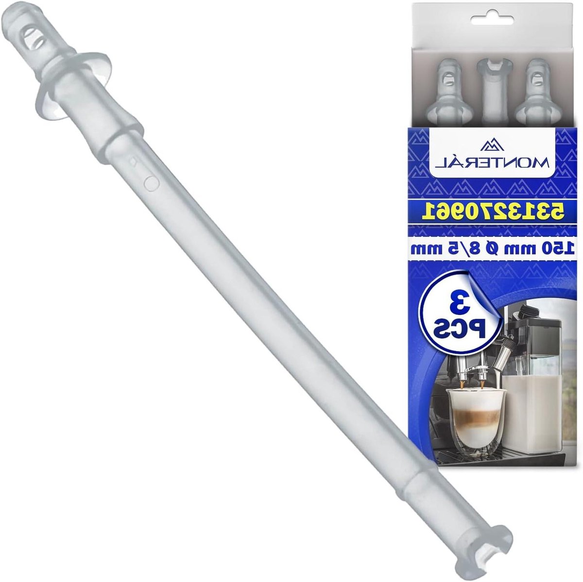 Melkslang Set - Koffie Accessoires - Koffie Maken - Originele Code - 3 stuks - Transparant