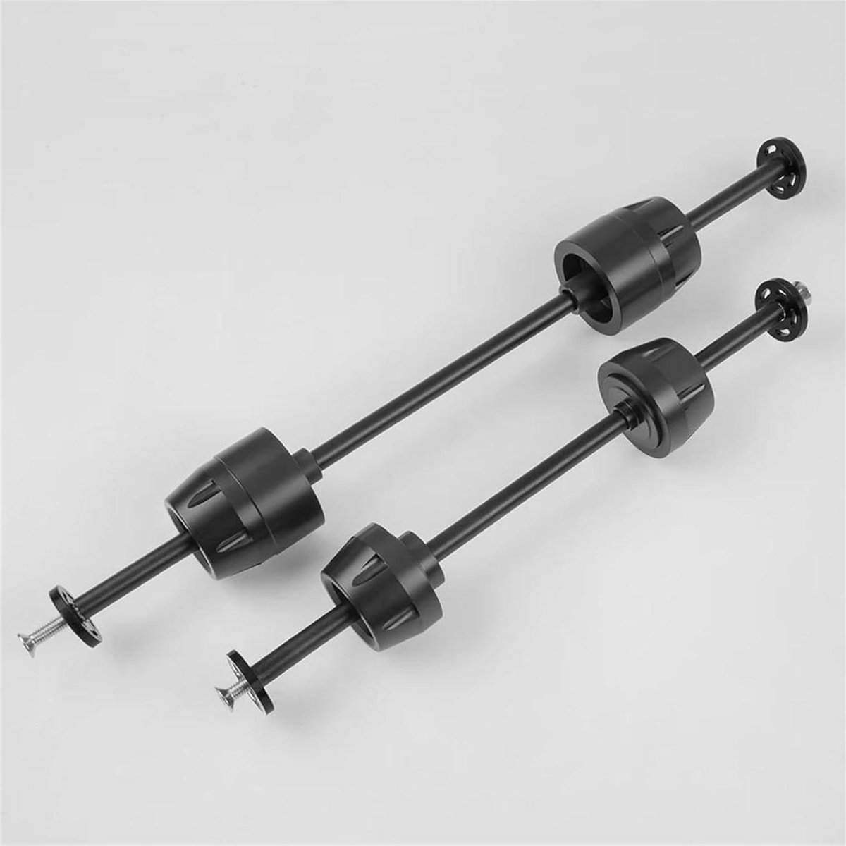 Motor Crash Sliders - Valbescherming Motor - Bescherming Motor - CNC Aluminium POM - Voor en Achter - Zwart