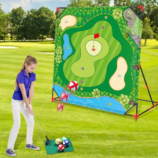 Golfspel Mat - Oefenmat Golf - Coördinatie Training - Samenwerkend Spel - 138 x 136 cm - Groen — afbeelding 4
