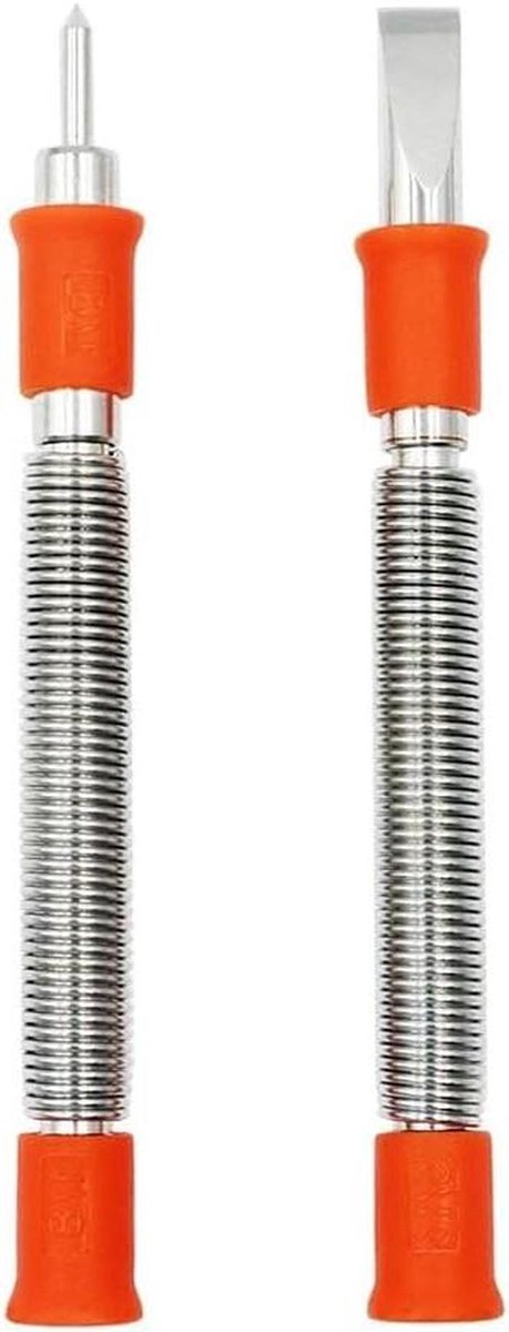 Gereedschap Set - Ponsen Set - Klinknagels Verwijderen - Veerbelast Ontwerp - 2 Delig - Zilver Oranje