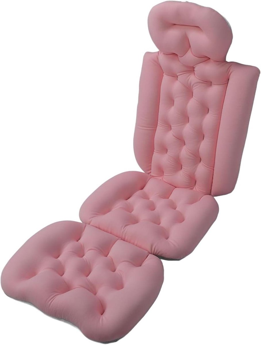 Badkussen - Lichaamskussen - Ontspannen baden - Ergonomisch ontwerp - 132 cm - Roze