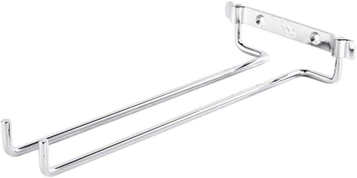 Wijn Glas Hanger - Wijnglas Rek - Wijn Opslag - Klassiek Elegant Design - 26 cm Lengte - Wit