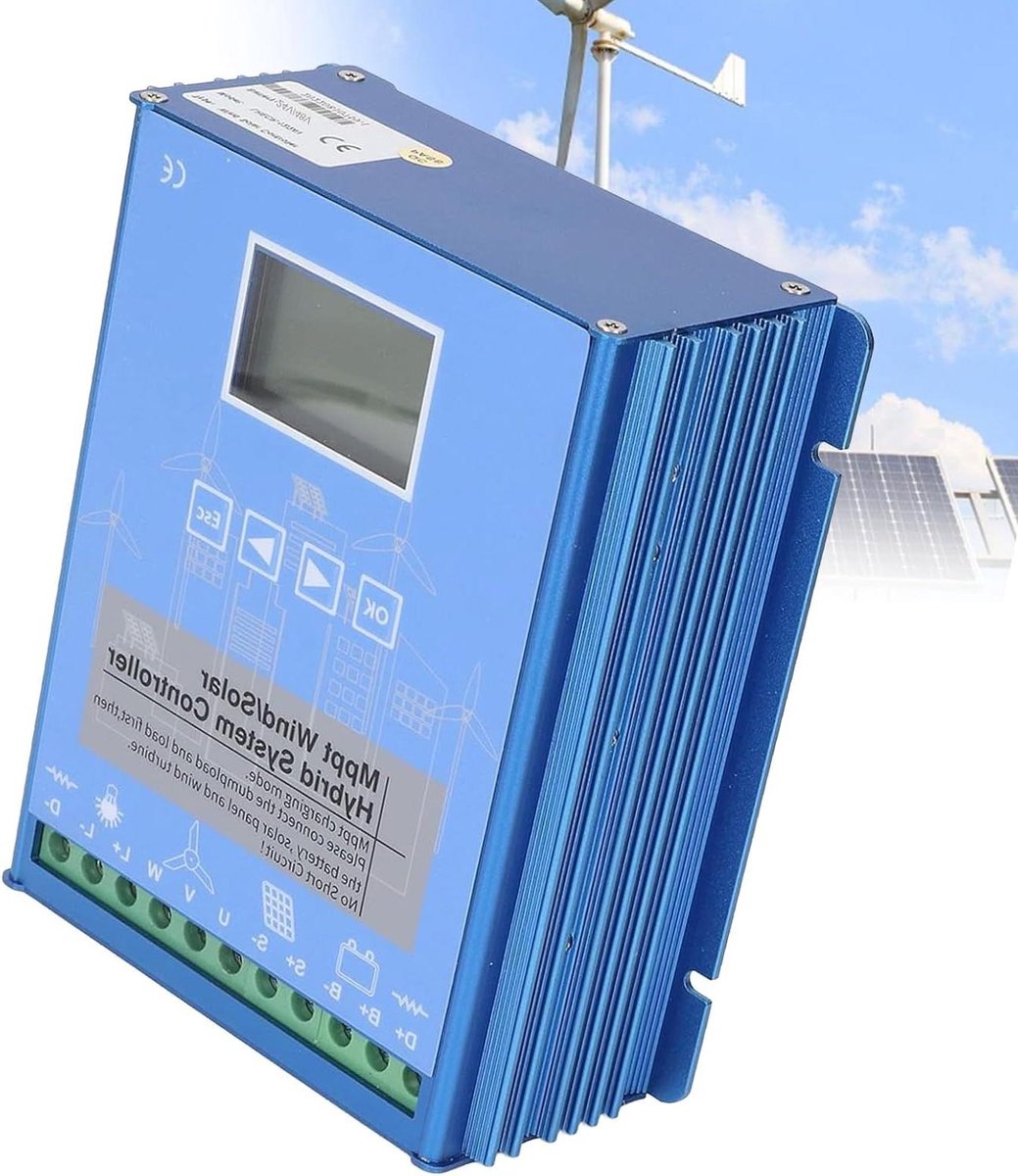 Hybride Laadregelaar - Energie Manager - Energie Opwekking - MPPT Technologie - 12000W - Grijs