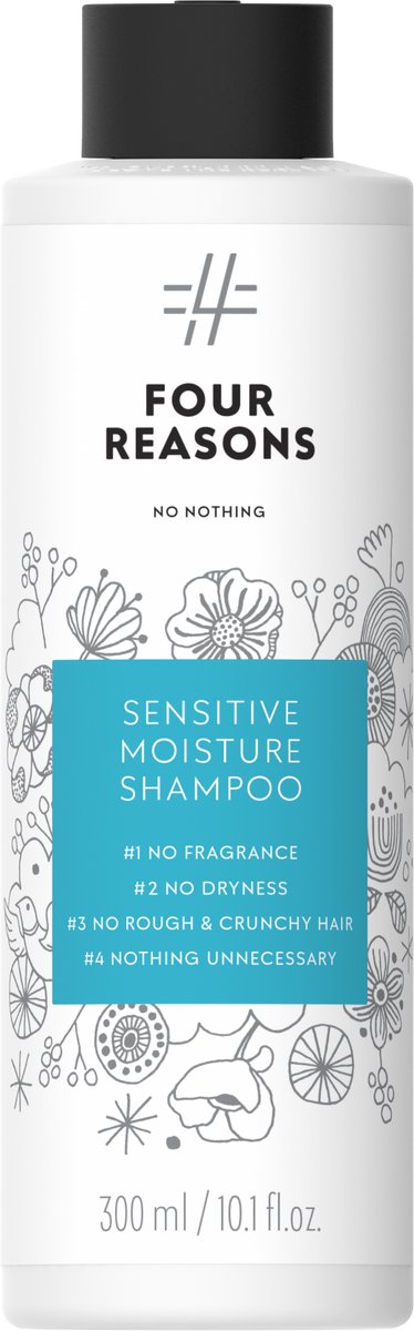 Four Reasons - No Nothing Sensitive Moisture Shampoo - 300 ml - Voor de gevoelige hoofdhuid - Zonder parfum!