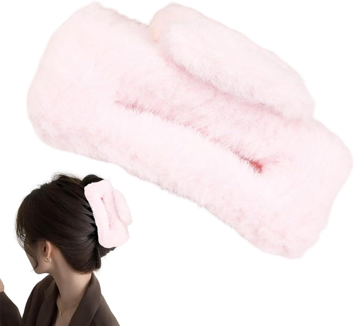 Pluche Haarclip - Klem Accessoire - Haar Stijlen - Zachte Grip - 11.5 x 6 cm - Multicolor
