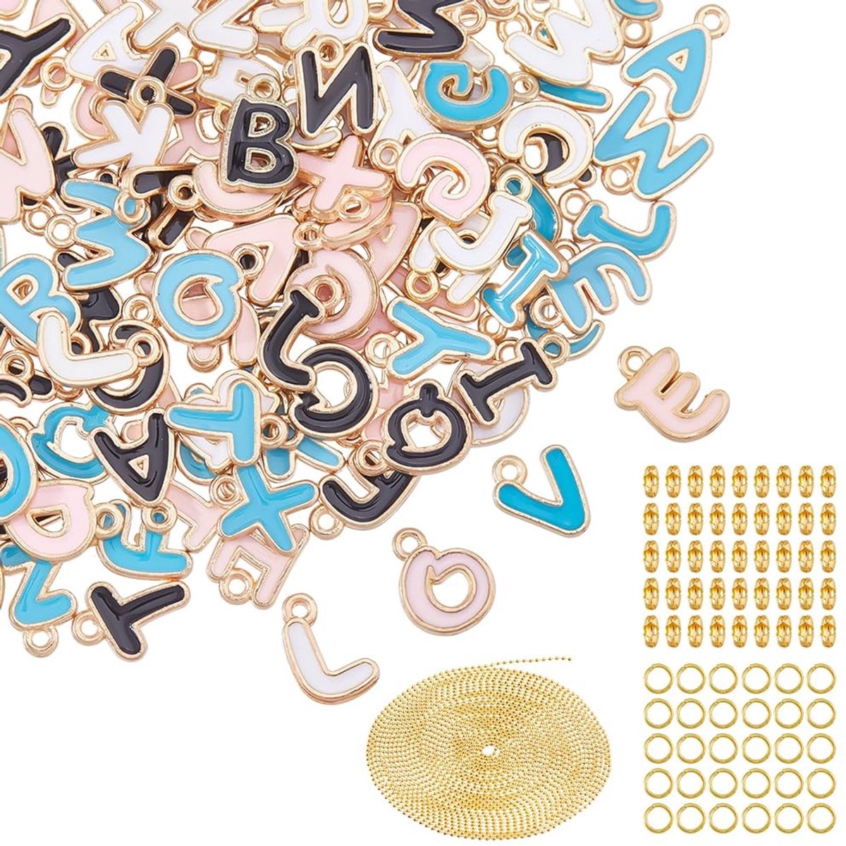 Dailygoods - 104 Stuks Alfabet Letters Charms voor Sieraden Maken