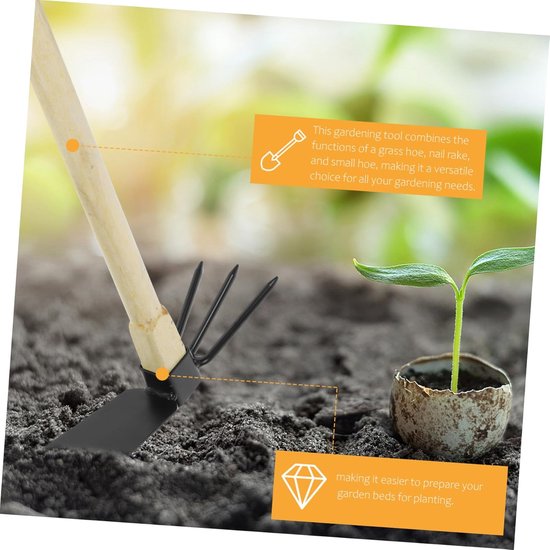 Tuinwerktuigen Set - Handgereedschap Tuin - Bodem Bewerken - Ergonomisch Handvat - 3 Delig - Niet gespecificeerd — afbeelding 2