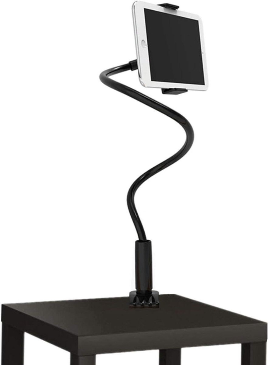 Tablethouder Bureau - Tablet Stand - Comfortabel Kijken - Verstelbare Hoek - 7-15 Inch - Zwart