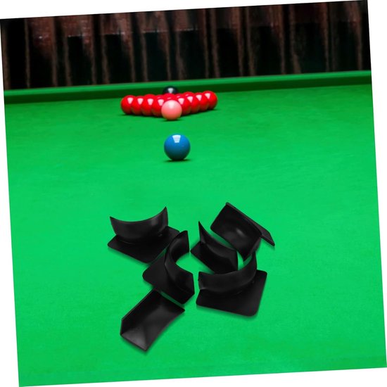 Kinder Pooltafel Accessoires - Billiard Pockets - Spelletjes Thuis - Veilig Duurzaam Materiaal - 6 Stuks - Zwart van kinder — afbeelding 3