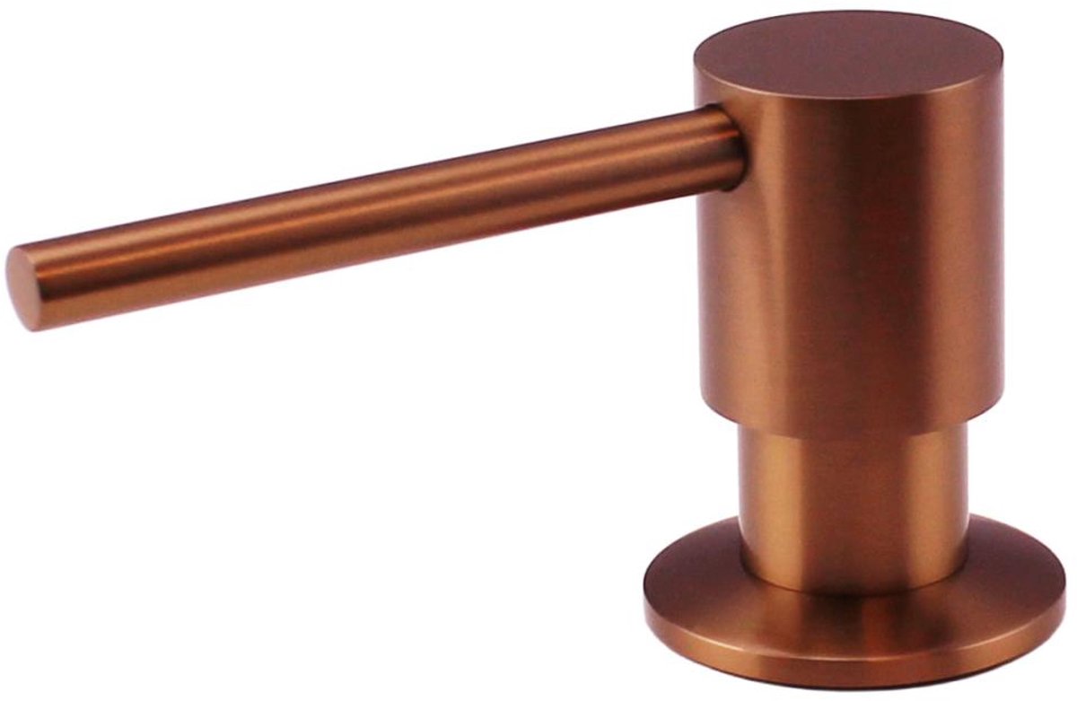 Pure.Sink Elite Steel Shine inbouw Zeepdispenser PVD koper van boven navulbaar PS9010-62