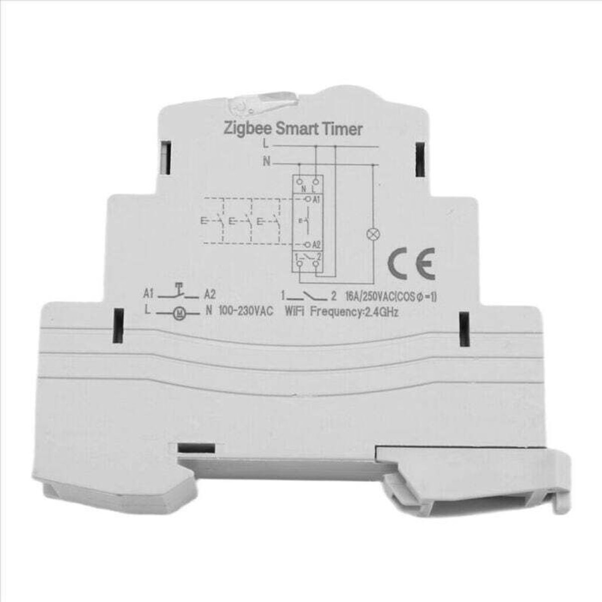 Smart living ZigBee DIN-rail enkelpolige droge contact stroomonderbreker tijdvertragingsrelais toepassing voor afstandsbediening