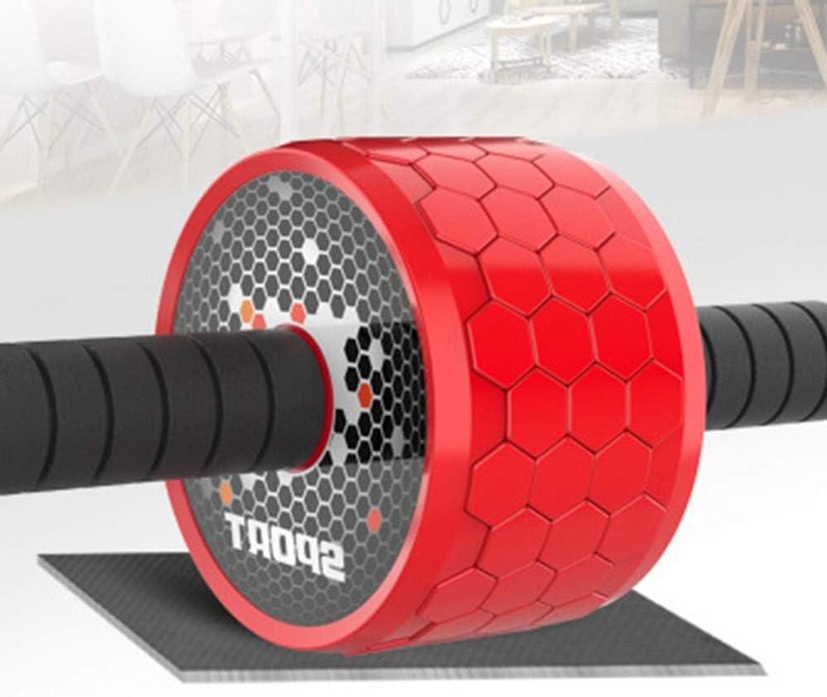 Buikspier Wiel - Fitness Roller - Core Training - Honingraat Ontwerp - 30 x 9.5 cm - Meerdere Kleuren