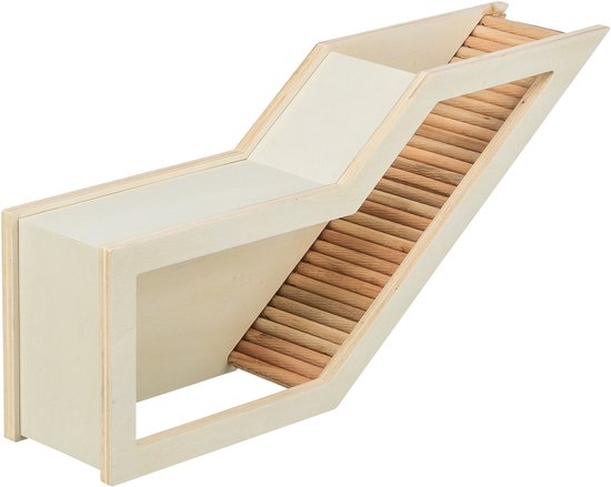 Boîte d'observation en bois avec tunnel et rampe. Fabriqué en bois non traité.