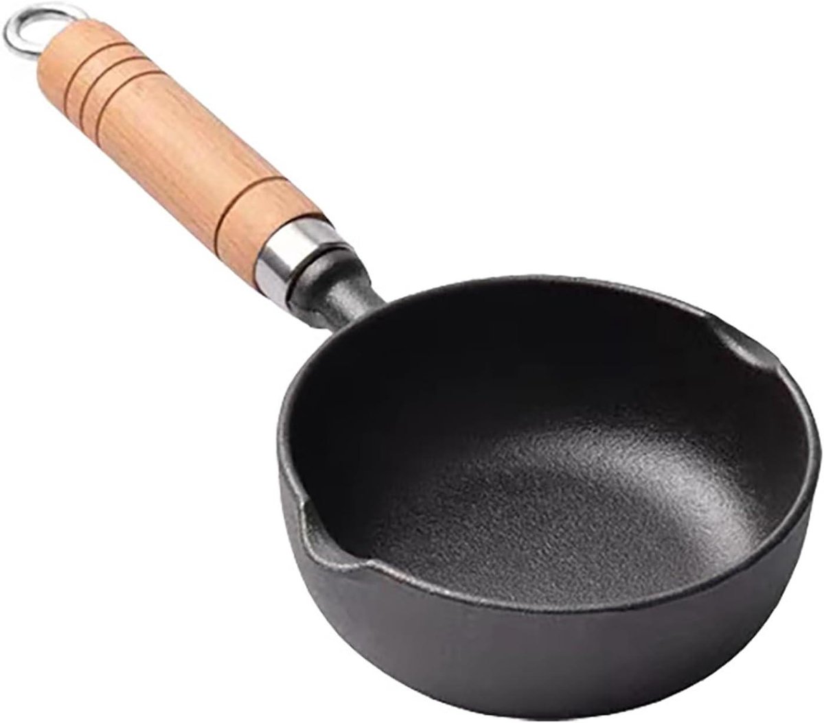 Hete Oliepan - Mini Koekenpan - Specifieke Bereidingen - Dubbele Schenktuiten - 30 cm - Zwart
