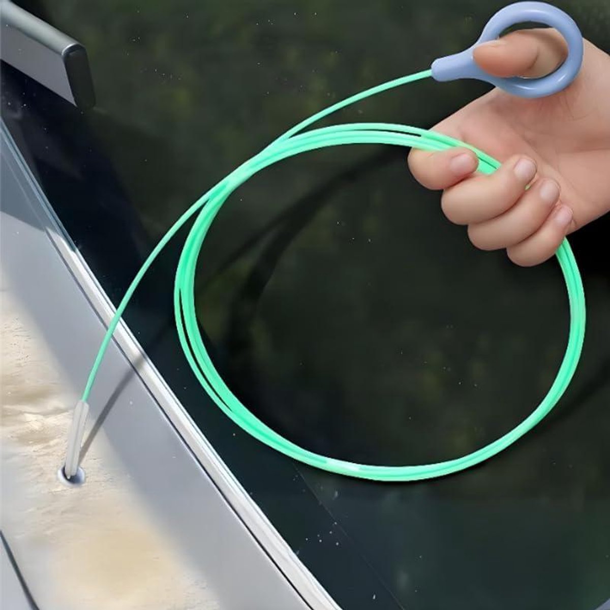 Afvoergat Reinigingsborstel - Schuifdak Ontstopper - Auto Onderhoud - Flexibele Veer - 3 Meter - Lichtgroen
