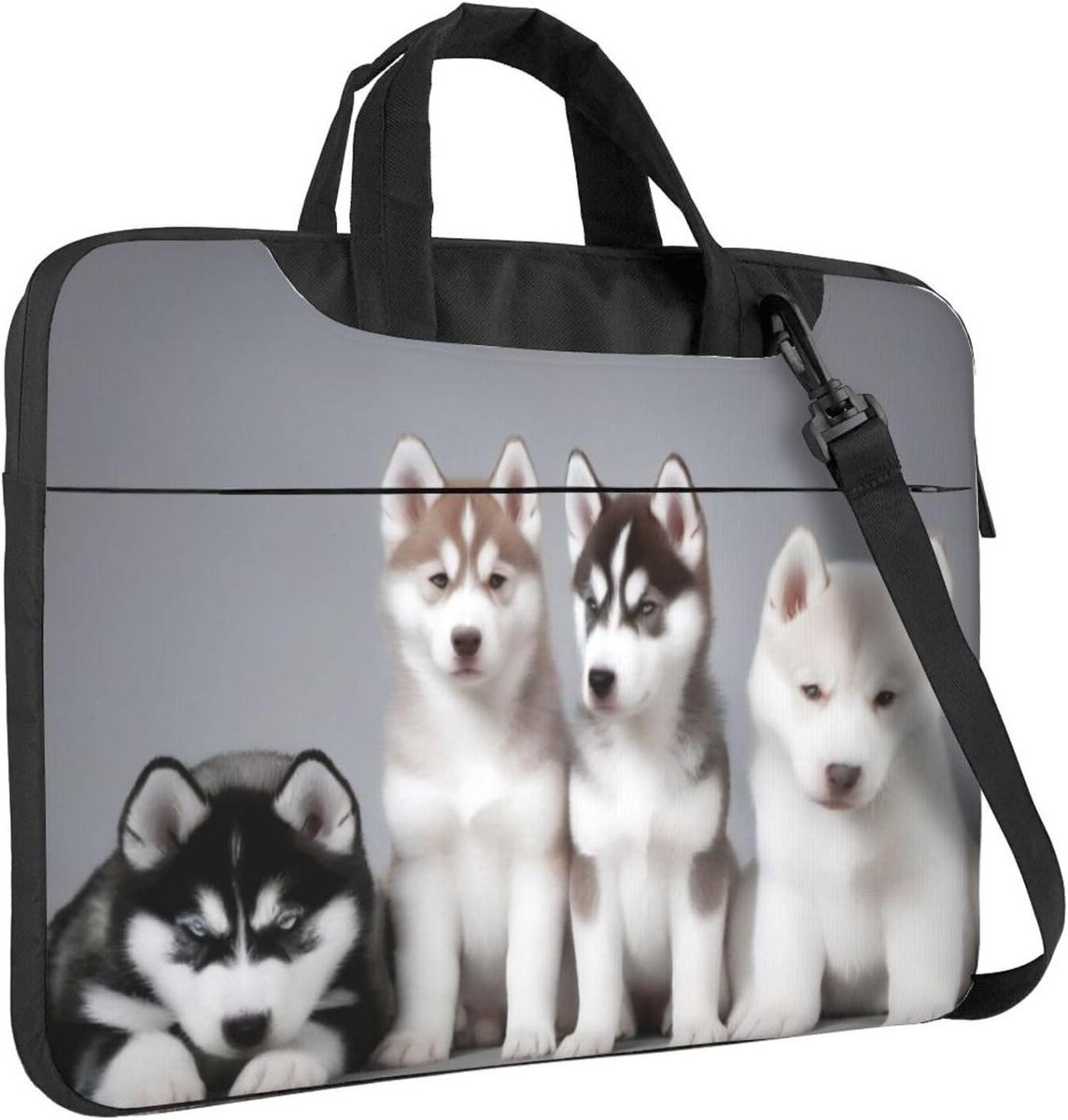 Laptoptas - Schoudertas Briefcase - Veilig Vervoer - Ultra Dun - 15.6 Inch - Zwart