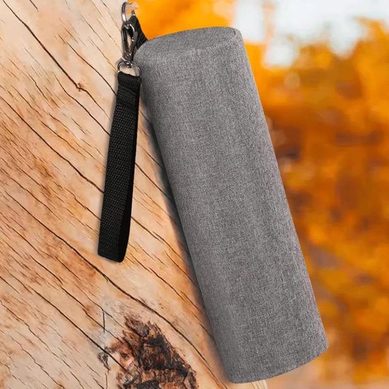 Geïsoleerde Cooler Sleeve - Flessenkoeler Tas - Dranken Koel Houden - Dubbele Fles Opslag - 25 x 8 cm - Grijs — afbeelding 2