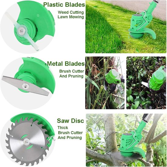 Grasmaaier - Messenset - Grasmaaier Accu - Grasmaaier Elektrisch - Grasmaaier Bosmaaiers Messen - 16 Messen - Voor Tuin Gazon — afbeelding 3