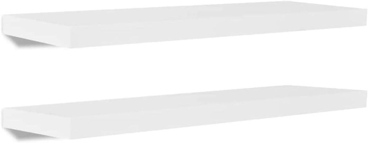 Zwevende plank set - Wandrek MDF - Decoratief opbergen - Onzichtbare bevestiging - 4 stuks