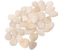 Aquarium Stenen - Decoratief Grind - Aquarium Inrichten - Duurzaam Vervaagt Niet - 500 Gram - Wit