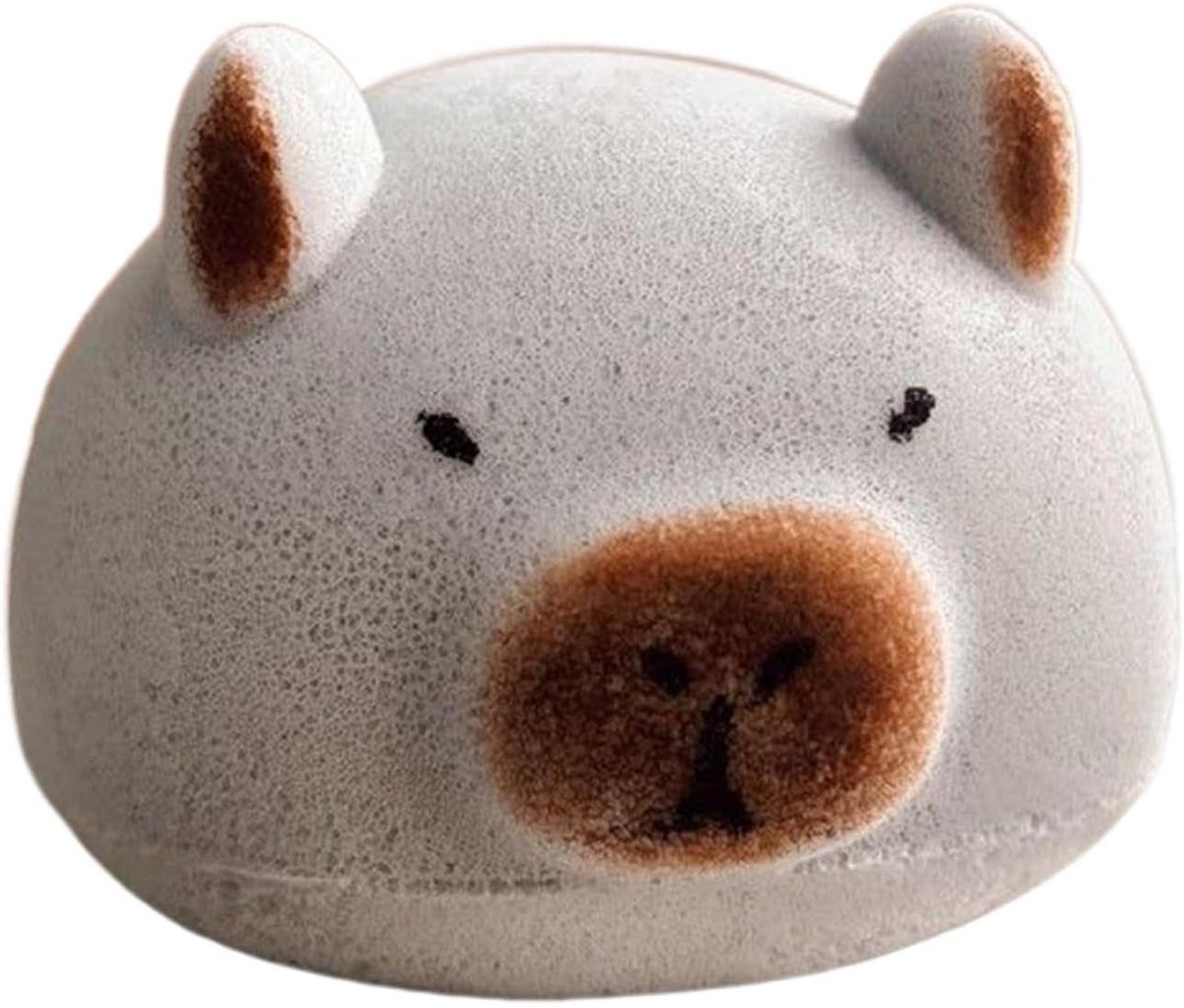Capybara Badspons - Douche Spons - Dagelijkse Reiniging - Schattige Vorm - 12.5 x 10 cm - Grijs