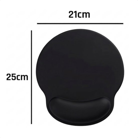 Techidna® - Ergonomische Polssteun Set - Zwart - voor Toetsenbord en Muis - Gelkussen - Antislip