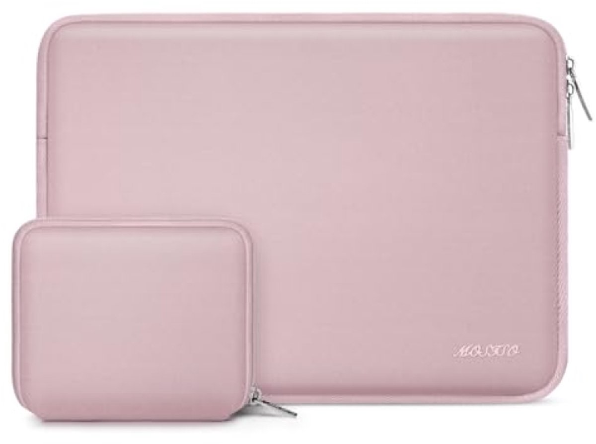 Laptophoes 13-13.3" Neopreen Beschermhoes Roze met Extra Accessoirevakje