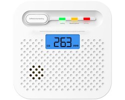 GELLDG Draadloze Koolmonoxidemelder - Slimme CO-Detector met App - Elektrochemische Sensor voor Hoge Nauwkeurigheid - 10 Jaar Verzegelde Lithiumbatterij - Geen Hub Vereist - Geschikt voor Woning en Caravan - Wit