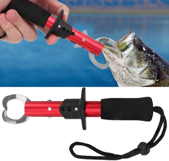 Allecto - Fish Lip Gripper - Vissen met één hand - Antioxidatie en corrosiebestendig - Rood - Fish grip holder - Ideaal voor buitenvissen - Roestvr... van Allecto — afbeelding 5