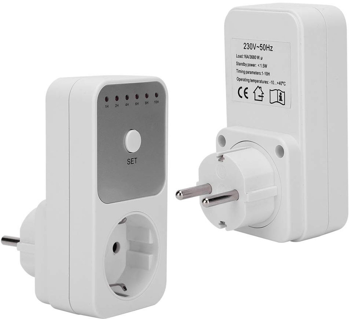 Allecto - Timer Stekkerschakelaar - Countdown-Timer - Energiebesparende Controller - Wit - Elektrische Apparaten - Stroomverbruik - Geschikt voor H...