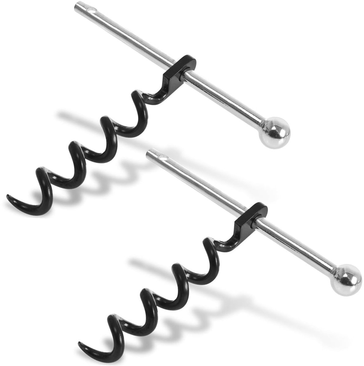 Allecto - Mini sleutelhanger kurkentrekker - Draagbare wijnopener - Zwart - Multifunctionele kurkentrekkers - Perfect voor buitenactiviteiten - 2 s...