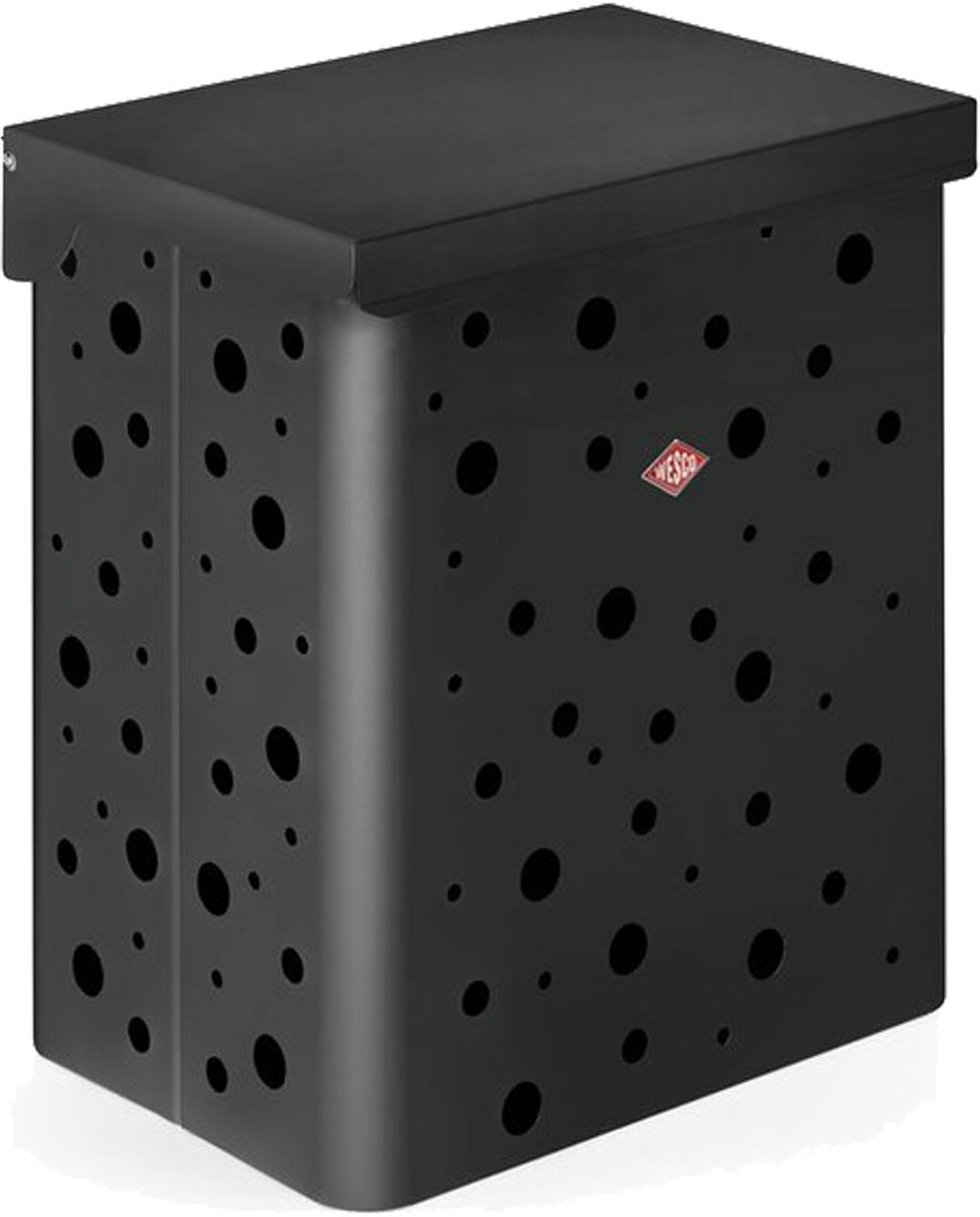 Wesco wasmand duo 1 met inzet | 64 liter | duo wasbox (2x32 liter) | metaal - mat grafiet | waskorf